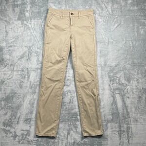 American Eagle Outfitters Womens Skinny Khaki Stretch Pants Size 2 Long